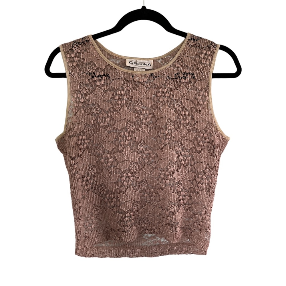 vintage cristina lace tank